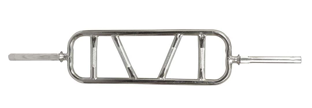 Gyming World® Swiss Multi grip Box Barbell Rod for Gym and Home Workout, 30 MM Outer Diameter for Plates - 2 Spring Locks Free