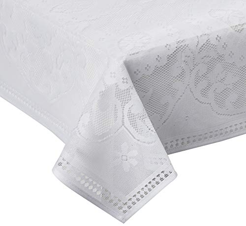 Toalha de Crochê Lepper Venezuela Branco 1.4 m x 1.4 m Pacote de 1 Poliéster