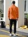 LBL Leading the Better Life Mens Sweatshirt Fashion Stand Collar Button Pullover Sweatshirts with Pockets Orange XXL