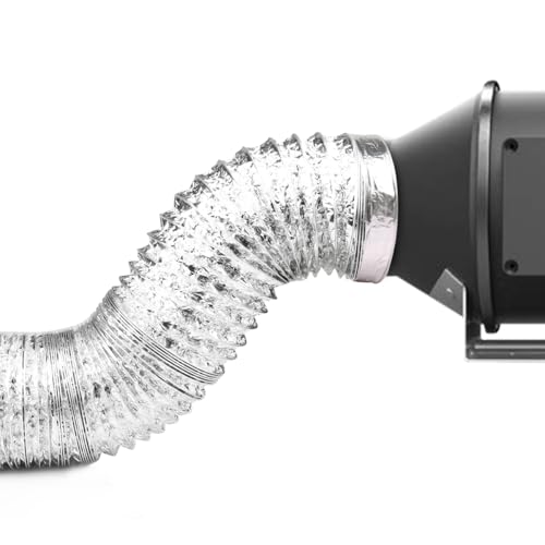 4-Inch Dryer Vent Hose 26FT, Flexible Aluminum Duct with 2 Clamps, Heavy-Duty Four Layer Protection for HVAC Ventilation and Exhaust