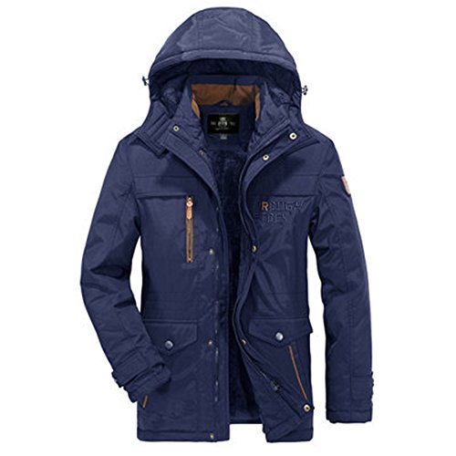 watooma Veste en duvet Veste d'hiver duenn Manteau en duvet Veste Down pour Homme, bleu