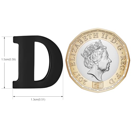 Image of HONEY BEAR Initial Alphabet Letter Lapel Pins Collar Badge Brooches for Mens /Womens Shirt Dress Decoration Black