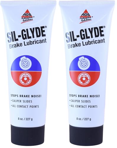 Image of AGS Automotive Solutions SIL-Glyde Brake Lubricant - 8 oz Tube, Heat Resistant, Rust & Corrosion Protection, Moisture-Proof Brake Grease (Pack of 2)