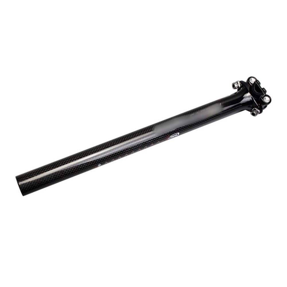 Spring FedersattelstüTze,Fahrrad SattelstüTze Full Carbon Fiber Mountainbike Rennrad Fahrrad Sitzrohr Sattelstütze Sitzrohr Joint Sattelstütze 3K Muster