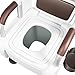 Bedside Commode, Multi-Functional Waterproof Potty Chair with Detachable Armrest, Portable Adjustable Bedside Commode Chair for The Elderly, Pregnant Women, The Disabled