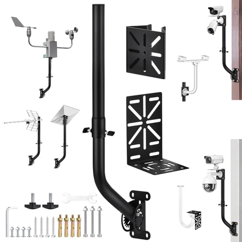 Universal Monitoring Camera mounting Bracket Suitable for Indoor and Outdoor CCTV IP PTZ Dome Cameras, Weather Stations, Antennas Ubiquiti Devices WiFi Extenders Starlink Satellite Dish Antennas