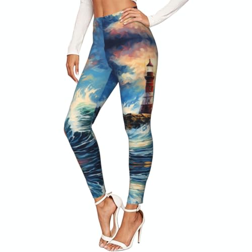 Leggings de compresión suave mujer mallas que moldean sin oprimir Lighthouses