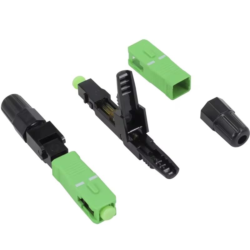 100PCS FTTH SC/APC Single-Mode Fiber Optic SC Quick Connector FTTH Fiber Optic Fast Connector