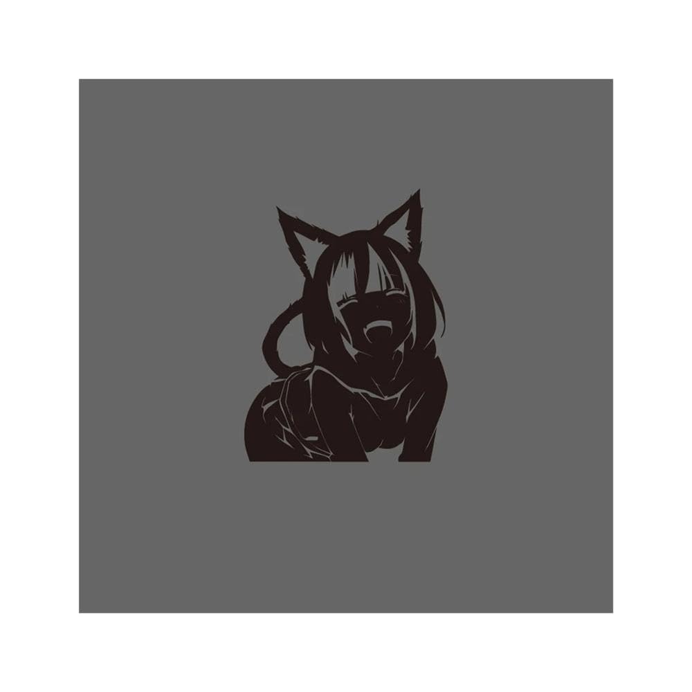 Cat Girl Decal Car Truck Windshield Laptop(Black,M)