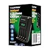 LLOYTRON Ultra Fast Intelligent AA/AAA LCD Home Battery Charger for NiMh Rechargeable Batteries - Charge 1 or 4 Batteries at Once - LCD Display - B1509 - Black #1