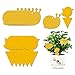 iJiZuo 48Pz Plug-in Trappola, Trappole Appiccicose per Contro Moscerini, Trappole Appiccicose Gialle Bilaterali Mosche Plug-in Plant Flycatcher, per Piante sul Balcone o in Giardino