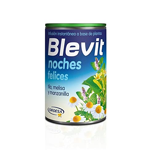 Blevit Noches Felices - Infusión relajante en polvo con Tila, Melisa y Manzanilla, 150 g