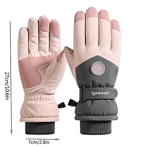 Luvas de esqui de inverno luvas quentes quentes estampadas luvas de ciclismo macias à prova de vento