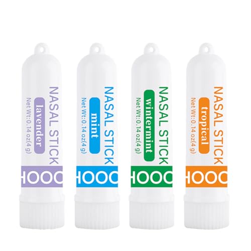 IKOPFLN Nasal Stick 4 Pack, Alivio Rápido de la Congestión Nasal, Mejora la Respiración, Haciéndola Fresca y Clara, Inhalador Terapéutico Natural, Aromaterapia, inhalador nasal