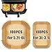 Air Fryer Liners for Tefal Dual Zone 8.3L and Philips Dual Basket 9L Air Fryer, 200PCS Air Fryer Parchment Paper Liners, Disposable Paper Liners Oil-Proof, Food Grade Baking Paper