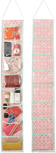 Pink 8 Pockets Waterproof Wall Hanging Pocket Organizer Closet Storage Hanger