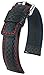 Produktbild HIRSCH Uhren-Band Carbon L - modisches Premium-Lederband für Deine Armbanduhr - Schwarz - 20 mm