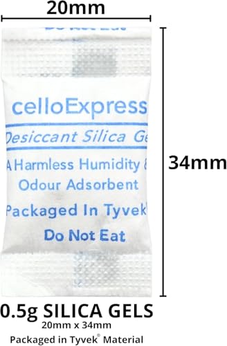 Bolsas de gel de sílice de 0,5 g celloexpress para evitar el moho y la humedad 2