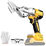 Cordless Metal Shears Compatible with De-Walt 20V Max Battery, Brushless Electric Sheet Metal Cutter for Cutting Stainless Sheet, Iron, Carpet, Leather, Cardboard (NO Battery)