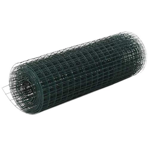 Xichuzi Alambrada de gallinero Acero Revestimiento PVC Verde 10x0,5 m, Valla Jardin, Malla Metalica, Vallas Metalicas, Vallas De Obra, Rejilla Metalica, Alambre De Espino - 143625