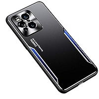 ESTH® Mobile Phone Case For Oppo Find X3 | Find X3 Pro Hybrid Armour Aluminium Metal Shockproof Bumper Cover Soft Silicone Military Heavy Duty Case For Oppo Find X3 | Find X3