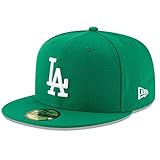 New Era 59Fifty MLB Basic Los Angeles Dodgers Green Fitted Headwear Cap (7 3/4)