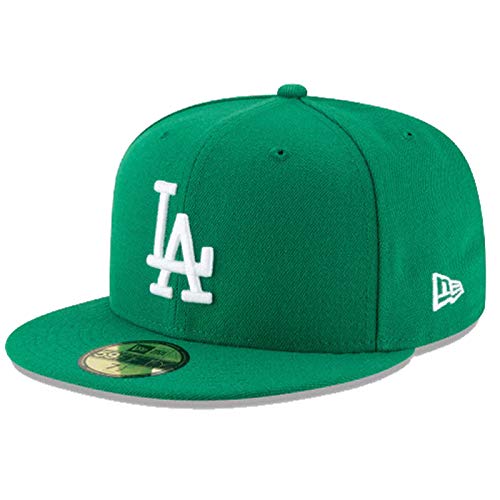New Era 59Fifty MLB Basic Los Angeles Dodgers Green Fitted Headwear Cap (7 3/4)
