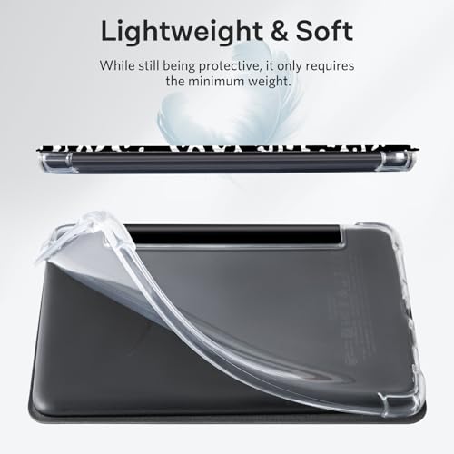 Image of CoBak Case for 6 inch Kindle 11th Gen (2024 and 2022 Release) - Ultra Slim Transparent Clear TPU Back Shell Protective Cover with Auto Wake /Sleep for Kindle 11th Generation 2024 Release.Black Notebook