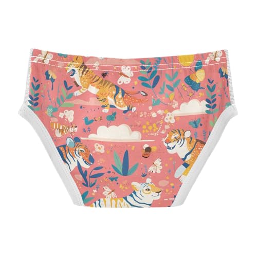 visesunny Boys Potty Training Underwear Pink Cartoon Tiger Sun Breathe Cotton Briefs Size 2T-8Y for Toddler2