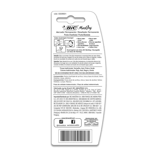 BIC, Marcador, Marking, Vermelho, 1 Unidade