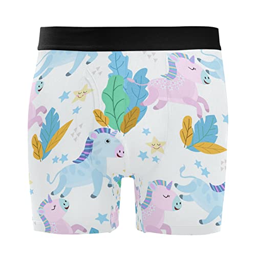 Bóxer para hombre de unicornio y estrella pack de 2 calzoncillos de microfibra elástica Vnurnrn