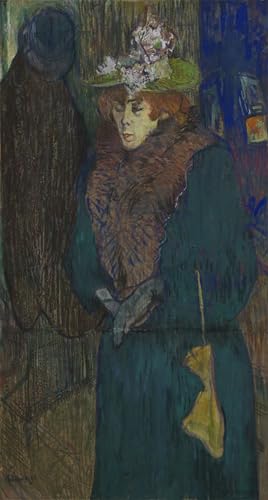 Tableau Jane Avril par Toulouse-Lautrec l'histoire des cabarets en affiche de salon 60x90cm