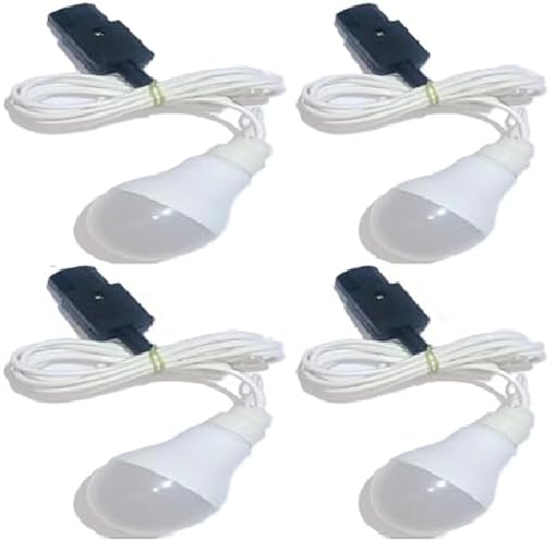 shree 7w dc led bulb for battery pump, pack of 4, white | direct 12v dc compatibility 2)low battery drain 3)bright white output 4)cost-effective 4-pack