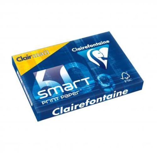 Lot de 5 Ramette de 500 feuilles de papier Smartprint Clairmail blanc, A3, 60 g/m²