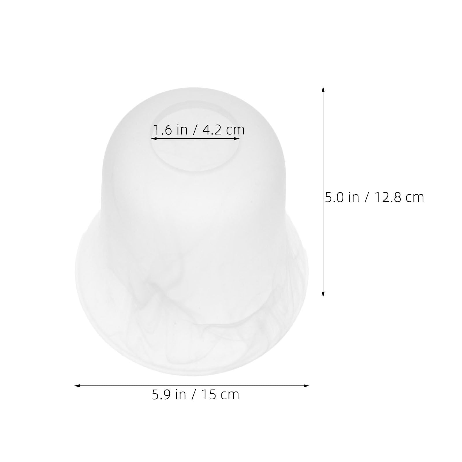 3 Stück Austausch Glaslampenschirm E27 Glockenförmig 42mm Öffnung