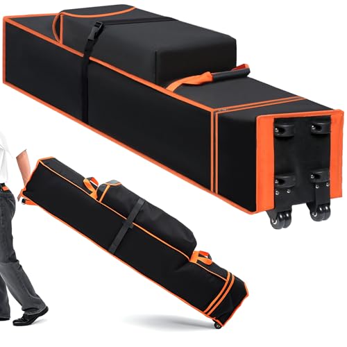 Heavy Duty Canopy Bag Replacement, Large Tent Storage Bag with Roller Wheels 63X10X10in, 800D Oxford Fabric Pop Up Canopy Replacement Parts