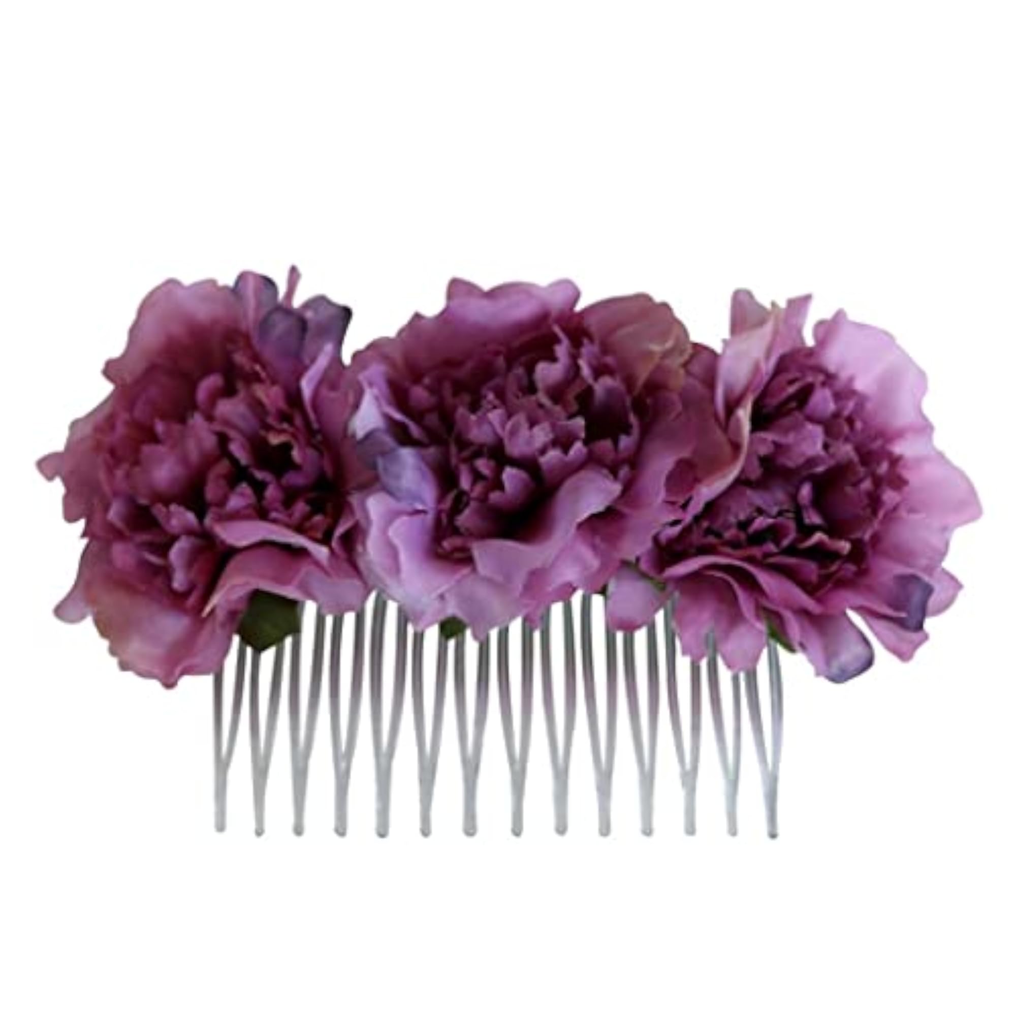 Dusty Pink Carnation Flower Comb Clip for Weddings