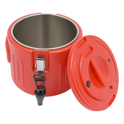 Insulated Beverage Dispenser 2.6 Gallon Hot Drink Dispenser with Spout, Stainless Steel Coffee Urns Cocoa Dispenser for Parties, Portable Outdoors Water Jug for Camping Sports (2.6Gal 10L)
