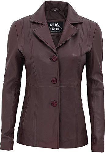 fjackets Brown Leather Jacket Women - Lambskin Leather Jacket | [1304955],Bitonto Brown,XL