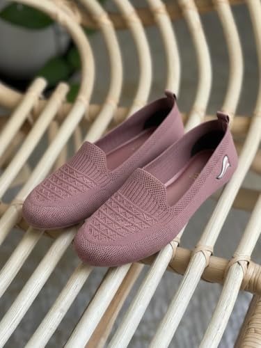 Image of Indifeet - Ballerina Shoes for Women, Stylish Half Cut Slip on, Girls Soft Winter Footwear, Ladies Comfortable Sole Walking Ballet Shoe, Casual Slip-on Ballerinas