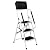 WiberWi 3 Step Ladder with Handrails 500 lb Capacity Step Stool Folding Ladders for Home Kitchen Steel Frame with Safety Side Handrails Non-Slip Wide Pedal Stepladder with Attachable Tool Bag