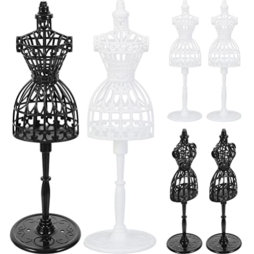 Ipetboom Miniature Dress Forms 6pcs Doll Hangers Fashion Doll Display Stands for Child Decor Play