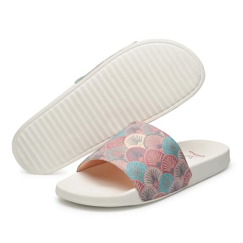 Image of YOHO Tropica Printed Comfortable Women Slides | Stylish Rainy Footwear & Waterproof Monsoon Sandals | Soft Inner Lining On Strap