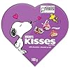 HERSHEY'S KISSES SNOOPY™ & Friends Heart Box, Valentines Candy, Chocolate Candy Gift, 160g