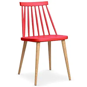 Finch Fox Scandinavian Chairs Trouville Rouge Stylish Modern Furniture Plastic Chairs (Red Color)