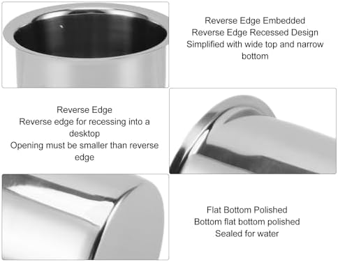 HEEPDD Stainless Steel Utensil Holder for Kitchen, Countertop Silverware Storage Rack, 5.4 x 3.4 Inch