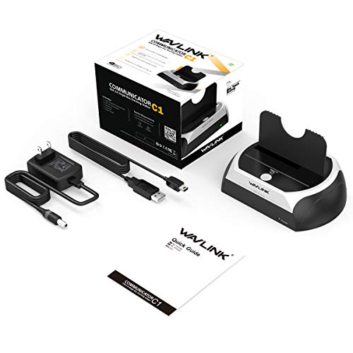 WAVLINK USB to SATA I/II/III External Hard Drive Docking Station for 2.5/3.5-inch HDD/SSD, Support 8TB, Tool-Free Installation