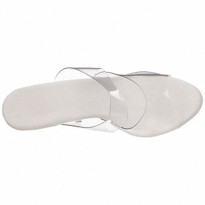 Chanclas de plataforma transparentes con tallas grandes para desfiles de moda 5