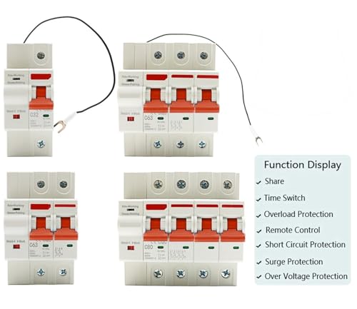 Disjoncteur WiFi 4P 50A commutable pour tableau électrique domestique - 3