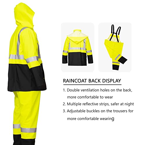 Rain Suit For Men Waterproof Heavy Duty Rain Gear Outdoor All-Sport Work Fishing Jacket & Trouser Raincoats4